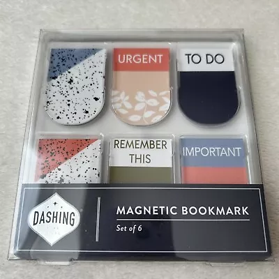 6 Magnetic Bookmarks Page Markers Light Weight To Do Important Remember Urgent • $14.99