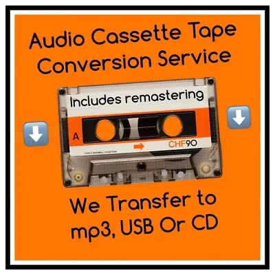 We Convert Audio Cassette Tapes Transfer Conversion Service Copy To Mp3  CD USB • £5.99