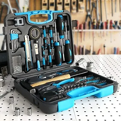 $39.99 • Buy 60PCS Hand Tool Set Kit With Carry Storage Case