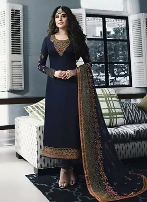 Bollywood Indian Pakistani Long Suit Party Wedding Salwar Designer Kameez Gown • $62.36