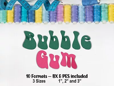 Bubble Gum Machine Embroidery Font BX Ready Embroidery Download USB CD • $4.95