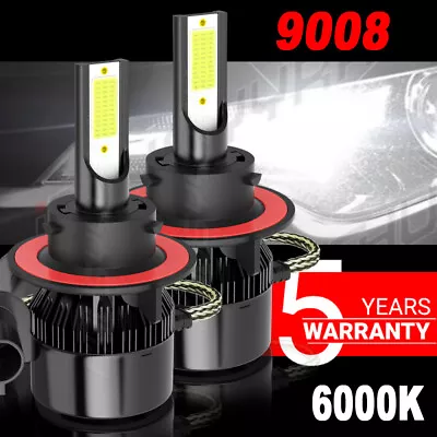 2X H13 9008 LED Headlight Super Bright Bulbs Kit 76000LM White Hi-Lo Beam 6000K • $15.99