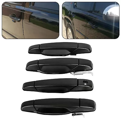 Front & Rear Set Of 4 Door Handle Black For Chevy GMC Tahoe Yukon Sierra 2007-14 • $23.15