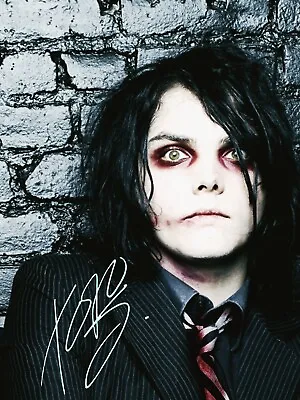 My Chemical Romance Poster/print/photo Gerard Way Autpgraph Signed Brick Wall Rp • $15