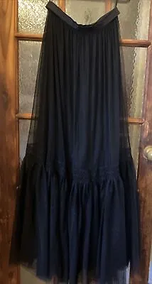 Stunning Needle And Thread Maxi 3 Layer Black Tired Tulle Skirt 45” Long • £120