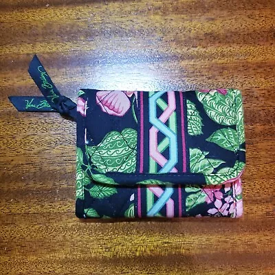 Vera Bradley Coin Purse Zip Wallet Retired Botanica Pink Green Flower USA NWOT • $28.82