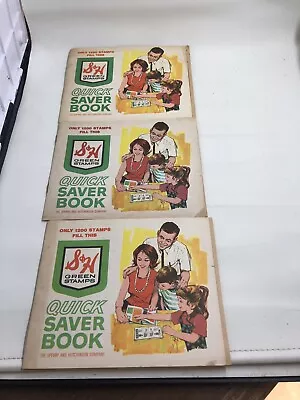 SH Green Stamps Quick Saver Book 1 With Stamps Two Without Used • $3.99