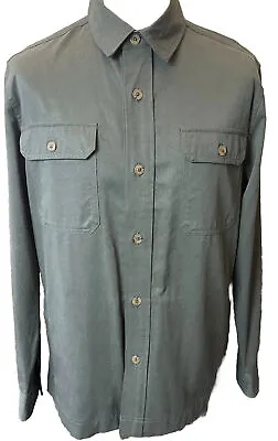 BAM Bamboo Men’s Khaki Bamboo Lyocell Mix Khaki Shirt Overshirt Size Large • $43.57