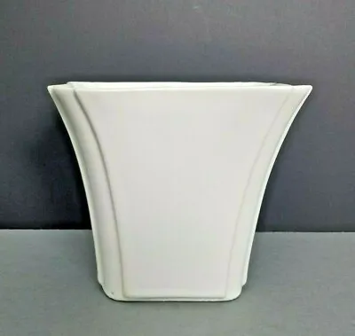 Alamo Pottery Vase White Flared San Antonio Texas Mid Century Modern MCM Vtg • $65