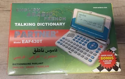Ectaco Partner Eaf430t Dictionary English French Arabic Works Great • $28.12