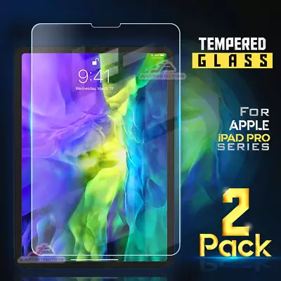 $7.99 • Buy 2X For IPad Pro 12.9 11 Inch 3rd 4th 5th 6th Gen Tempered Glass Screen Protector