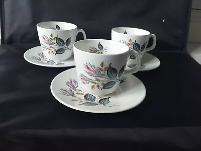 J&G Meakin Sol Nightclub Beautiful Rare Design Cups Saucers X 3 • £15