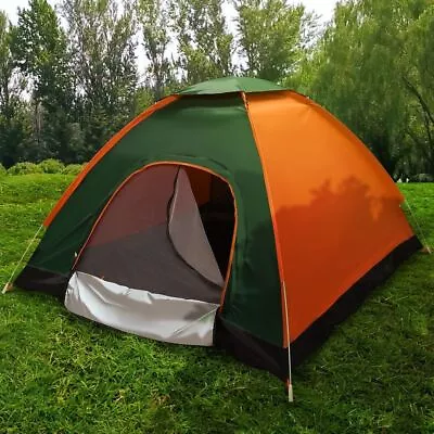 3-4 Man Automatic Instant Double Layer Pop Up Camping Hiking Tent Waterproof • £21.89