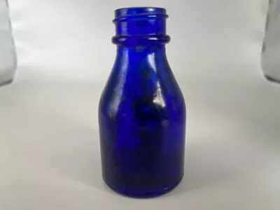 Vintage Cobalt Blue Vicks Nose Drops Empty Glass Bottle - 3  High • $8.75