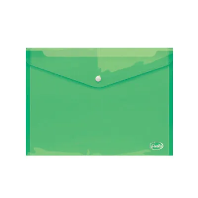 12 Pcs A4 Plastic Document Files Envelope Folders & Button Office Supplies Green • £7.49