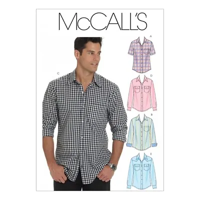 McCalls Mens Sewing Pattern 6044 Long & Short Sleeve Shirts (McCalls-6044-M) • £13.50
