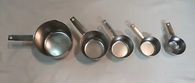 Vintage Foley Measuring Cups Stainless Steel 5 Piece Set -includes 2 Cup • $28.99