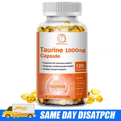 TAURINE 1000mg CAPSULES ANTICATABOLIC REGENERATION METABOLISM SUPPORT 120 PILLS • $13.09