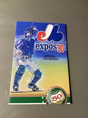 1990 MONTREAL EXPOS POCKET SCHEDULE  Sponsored By Labatt 50 • $2.49