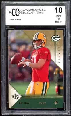 Matt Flynn Rookie Card 2008 SP Rookie Edition #138 BGS BCCG 10 • $14.95