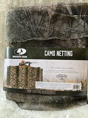 Mossy Oak Break Up Country Camo Netting 12' X 56  Turkey Deer Hunting Blind NEW • $14.99