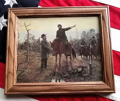 Civil War Painting Print. Robert E Lee Stonewall Jackson Chancellorsville • $39.99