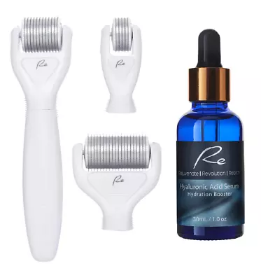 $79.95 • Buy Microneedle Face & Body DERMA ROLLER 3 PIECE SET & Hyaluronic Acid Serum 30ml