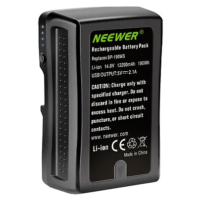 $123.49 • Buy Neewer V Lock Battery - 190Wh 14.8V 13200mAh Rechargeable Li-ion Battery