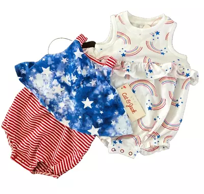 Cat & Jack Baby Girl 2-Americana Outfits Size 3-6 Months (A3) • $14.99