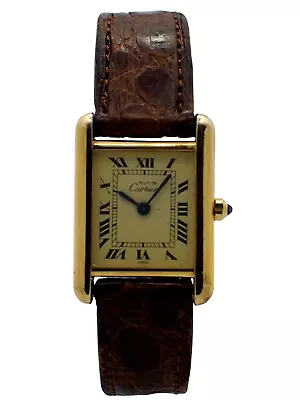 CARTIER Must De Cartier Tank 925 SM Ladies Quartz Watch 3 66001 Serviced • $1515