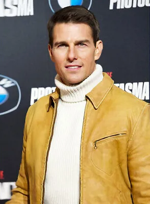 Tom Cruise Mission Impossible 4 Premiere  Yellow Pure Lambskin Leather Jacket • $172.90
