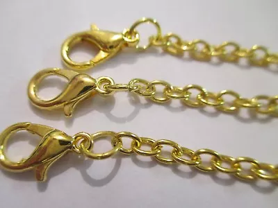 UK 3 Pieces 8CM Gold Extension Link Necklace/Bracelet Jewellery Extender Chain • £3.49