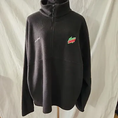 Columbia Mountain Dew 1/2 Zip Fleece Jacket Black XL Pullover Mens Womens Coat  • $29.99