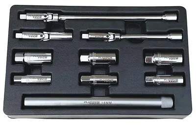 Platinum 10pc Magnetic Spark Plug Socket Set W/Locking Swivel Extensions #99610 • $182.59