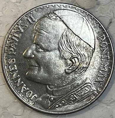 1978 Pope John Paul II Vatican Silver Plated Nickel Medal Totus Tuus Reverse • $14.99