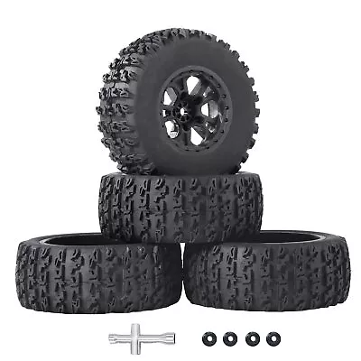 12mm Hex RC Wheels And Tires 4PCS 1/10 Scale RC Short Course Truck Tires For ... • $41.09