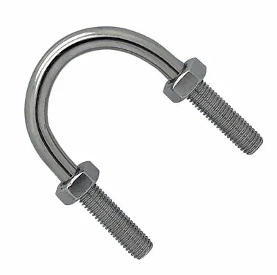 Stainless Steel U Bolts - Nominal Bore Pipe Clip 6mm 10mm AISI 316 | UK STOCK • £5.96