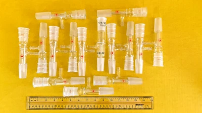 $15 • Buy Lab Glass Vacuum Filtration Inlet Adapters With Hose Connection (24/40 Joints)