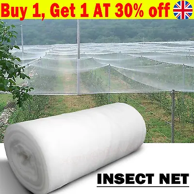 15M INSECT SCREEN NETTING NET Fine Woven 60Mesh Anti Butterfly Fly-Bug Garden UK • £4.99