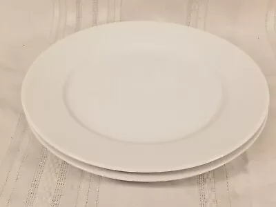 Ikea 365+ Susan Pryke White 10.5  Dinner Plates Set Of 2 • $15.63