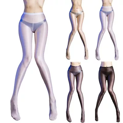 Dance Tights Pantyhose With Shiny Oil Gloss For Women High Glossy Stockings • $19.27