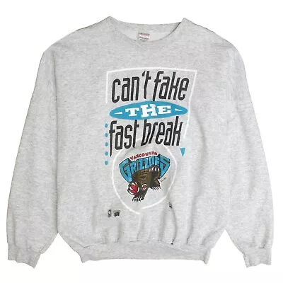 Vintage Vancouver Grizzlies Fake The Fastbreak Sweatshirt Large 1994 90s NBA • $80