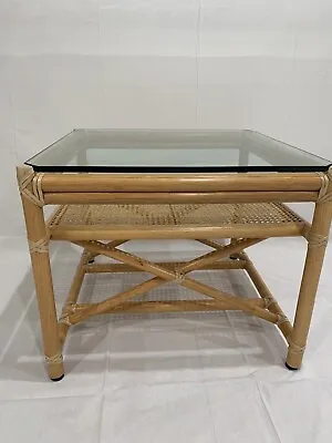 McGuire Cane Cocktails/side Table  • $2800