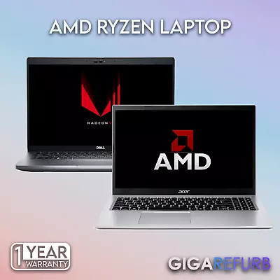 FAST CHEAP AMD RYZEN LAPTOP - 8GB RAM - 256GB SSD - Windows 10 - Choose Spec!!! • £189.99