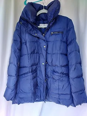 Marc New York Puffer Down Jacket Large Women Navy Blue Coat • $17.50