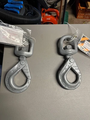 $300 • Buy New Crosby  Shur-lok 3/8  Self Locking Swivel Hook Grade 100