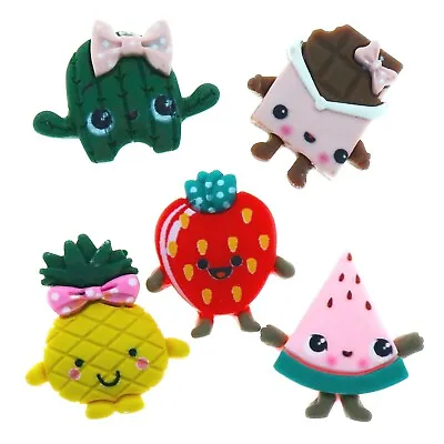 5pcs Cute Snacks Food Resin Kawaii Flatback Cabochons Embellishment Decoden  • £1.99