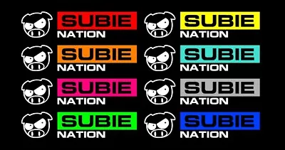 SUBIE NATION Rally Pig Vinyl Decal Sticker For Subaru Impreza Wrx Sti Forester • $8.75