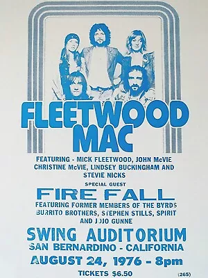 Fleetwood Mac Rock N Roll Music Vintage Concert Poster 18 X24  Free Shipping • $9.89