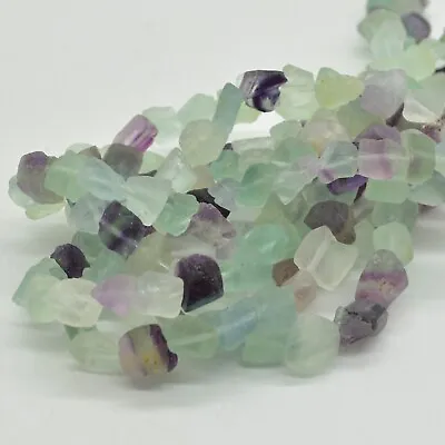 15  Raw Natural Rainbow Fluorite Nugget Beads - 8mm - 10mm X 10mm - 12mm • £22.99